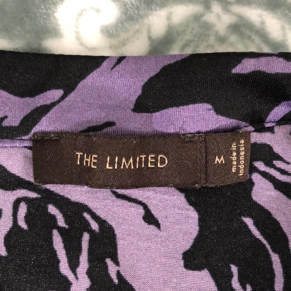 The Limited Rouched Purple & Black Ruffled Top - Picture 6 of 10